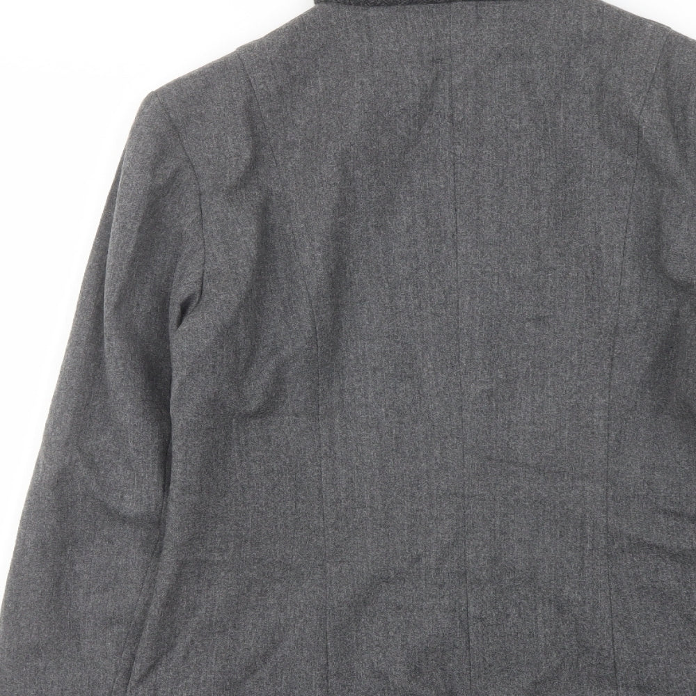 Autograph Womens Grey Jacket Blazer Size 14 Zip