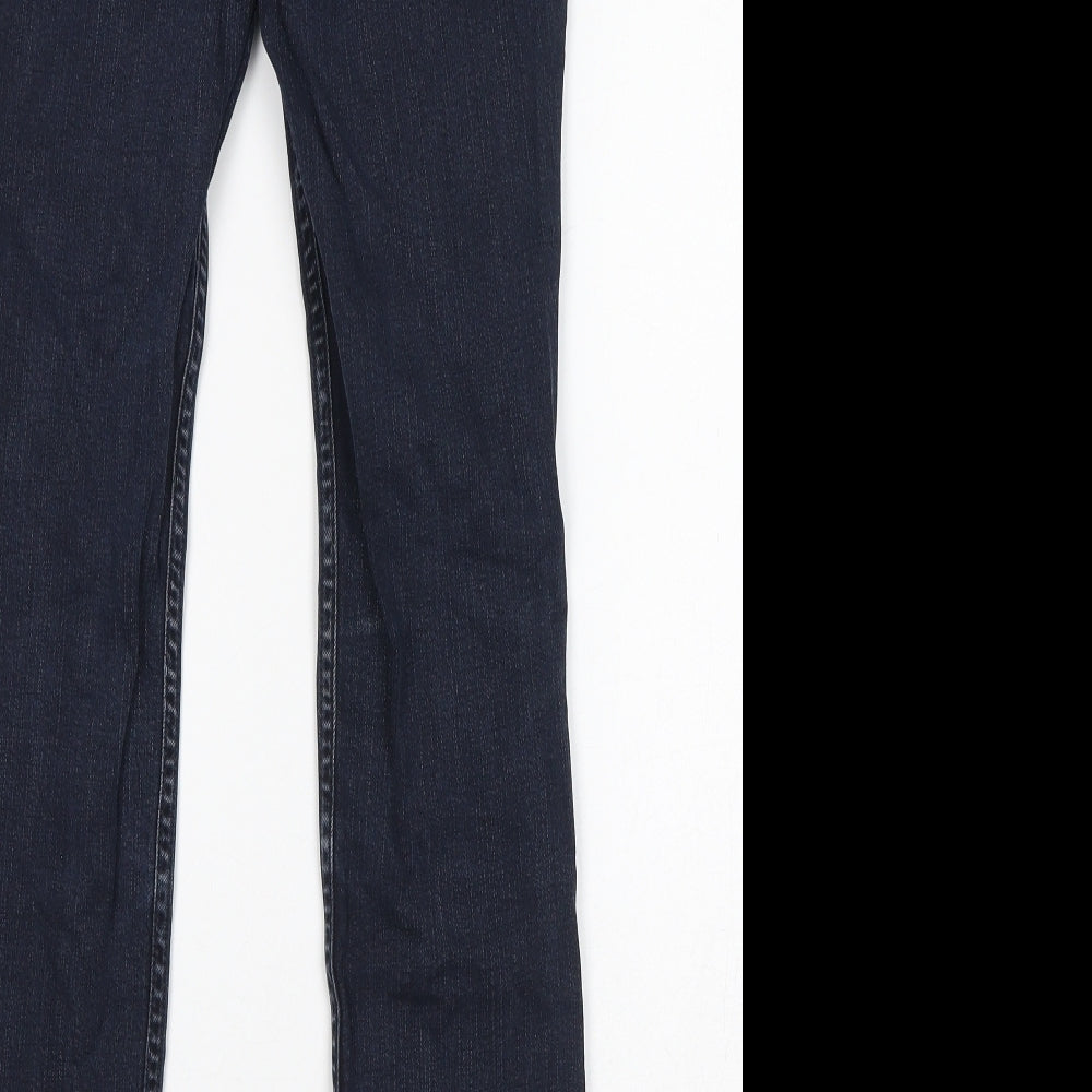 Per Una Womens Blue Cotton Skinny Jeans Size 8 L29 in Regular Zip