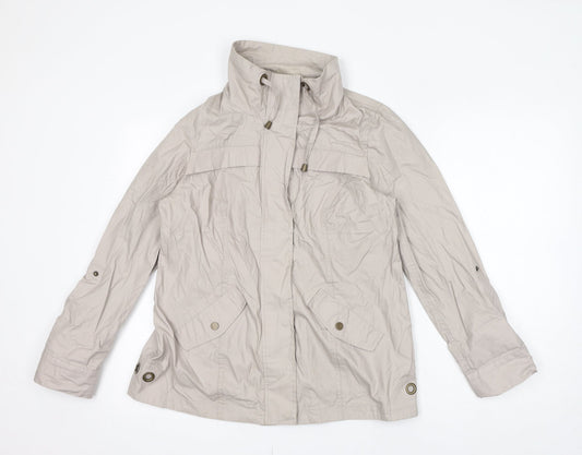 Womens UK Size 12 DASH Beige Windbreaker Coat