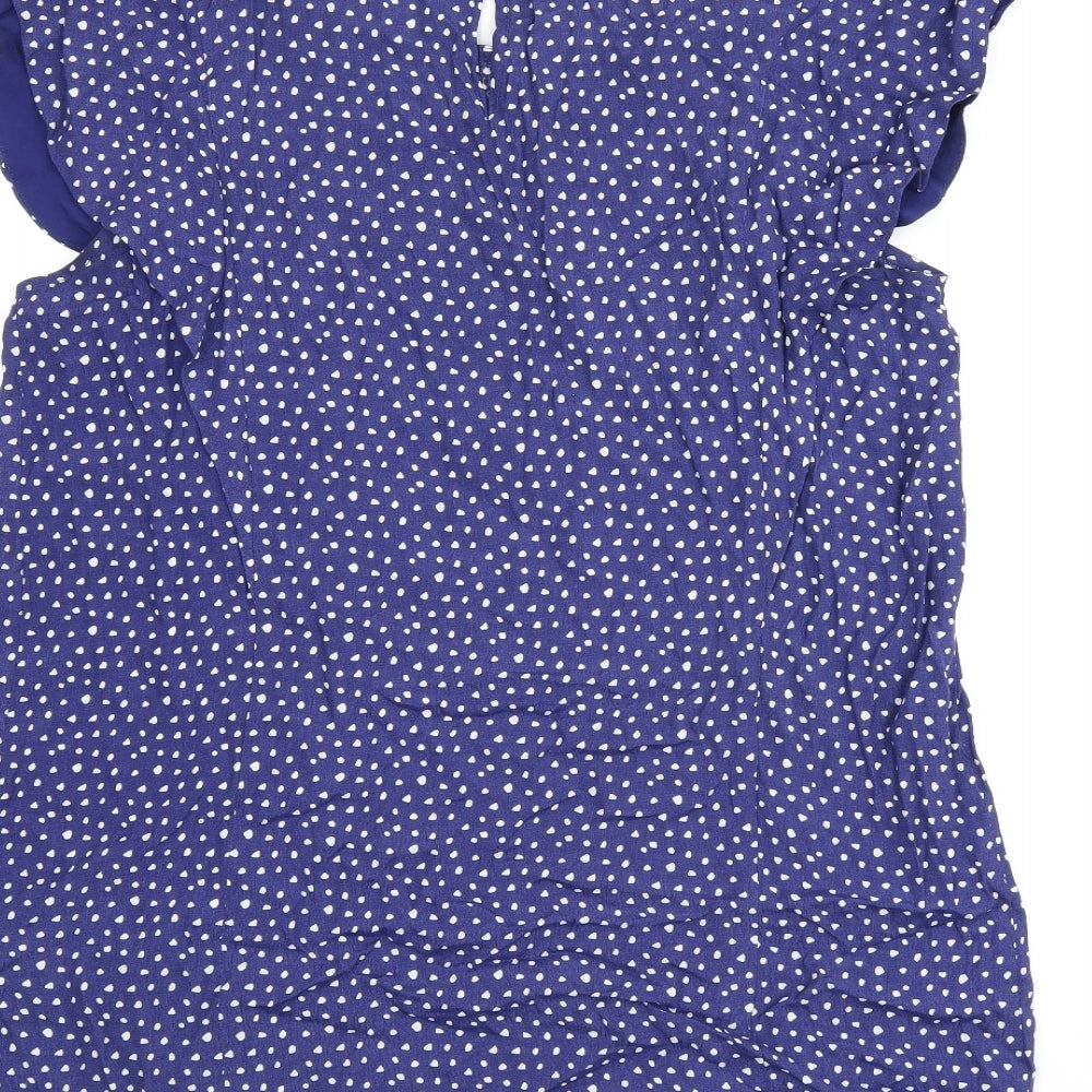 Womens UK Size 12 Seraphine Blue Basic Tank