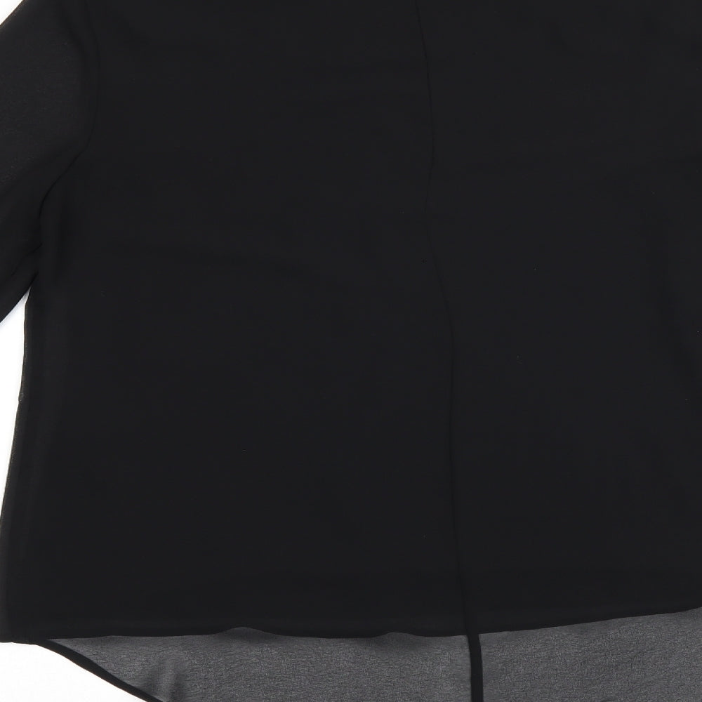 Womens UK Size M Zara Black Basic Blouse