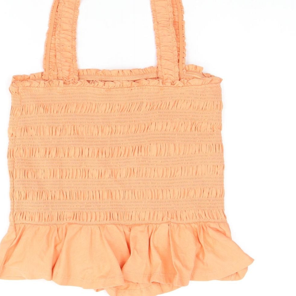 Womens UK Size 12 New Look Orange Cropped Tank
