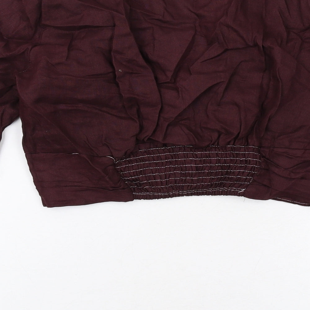 Womens UK Size M Zara Purple Basic T-Shirt