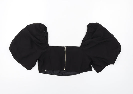 Womens UK Size 12 New Look Black Basic Blouse