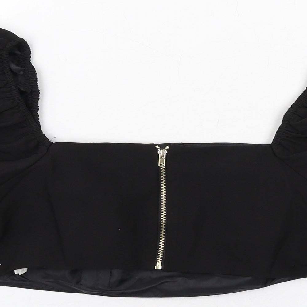 Womens UK Size 12 New Look Black Basic Blouse