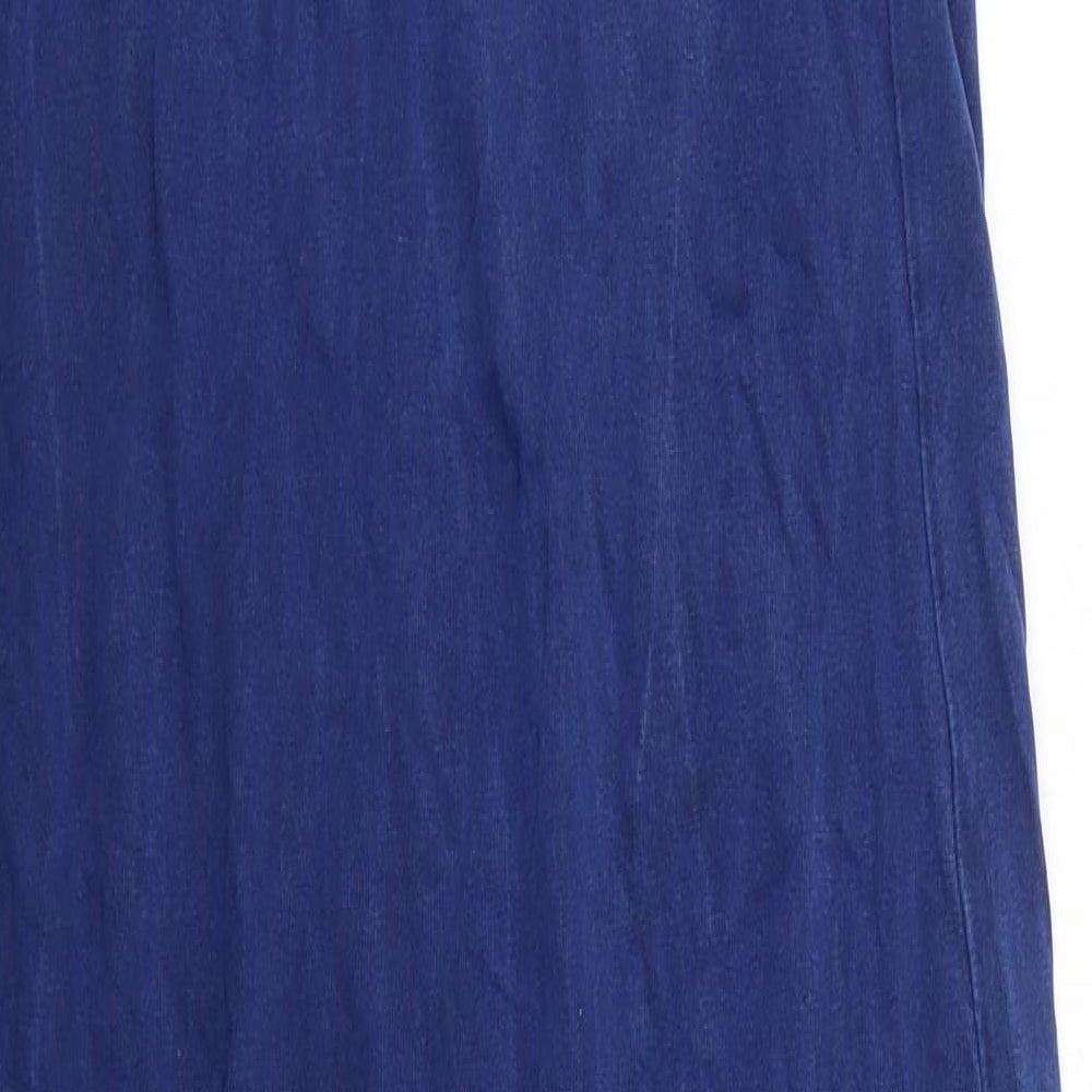 NEXT Womens Blue Cotton Maxi Size 8 Square Neck Pullover
