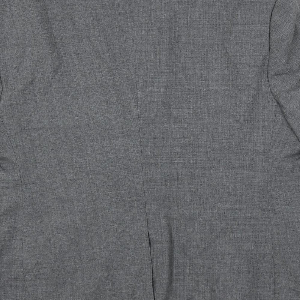 Raja Mens Grey Polyester Jacket Suit Jacket Size 40 Regular