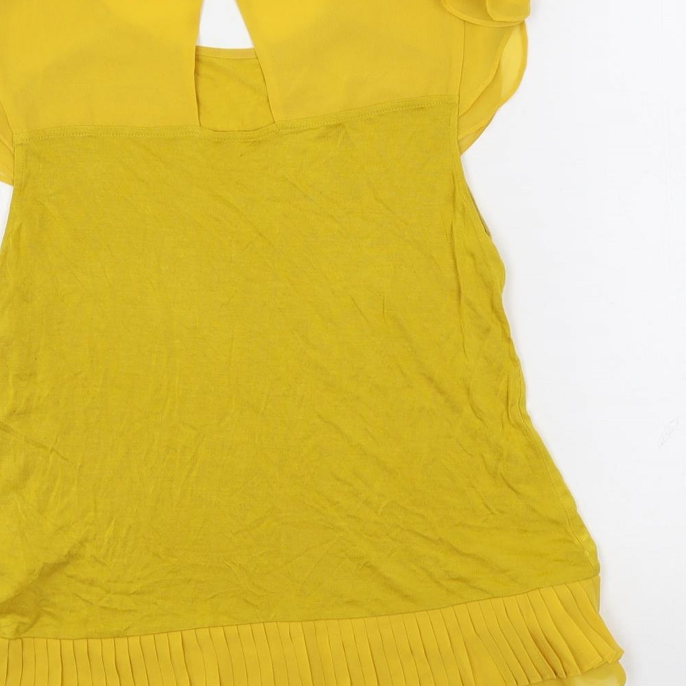Womens UK Size M Oasis Yellow Basic Blouse