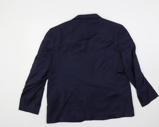 Autograph Mens Blue Wool Jacket Suit Jacket Size 46 Regular