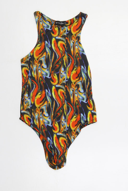 Womens UK Size 8 PRETTYLITTLETHING One-Piece Multicoloured Bodysuit