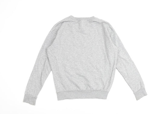 H&M Womens Grey Cotton Pullover Sweatshirt Size XS Pullover