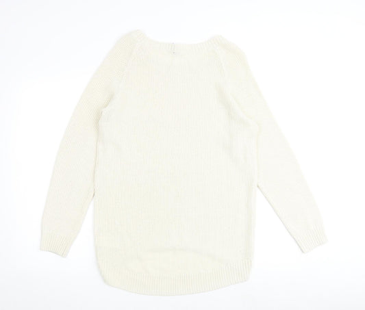 Womens UK Size S H&M Ivory Pullover Jumper