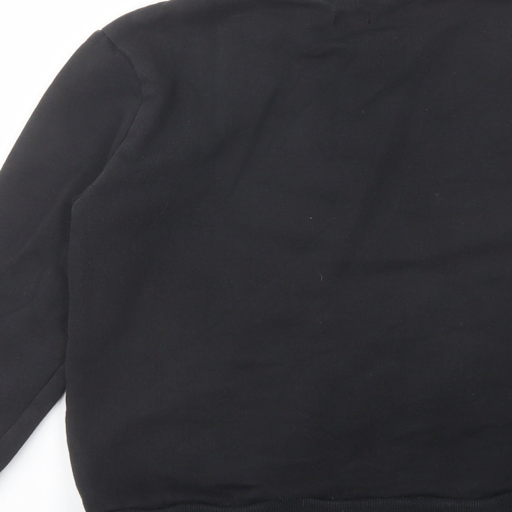 River Island Girls Black Cotton Pullover Sweatshirt Size 9-10 Years Pullover