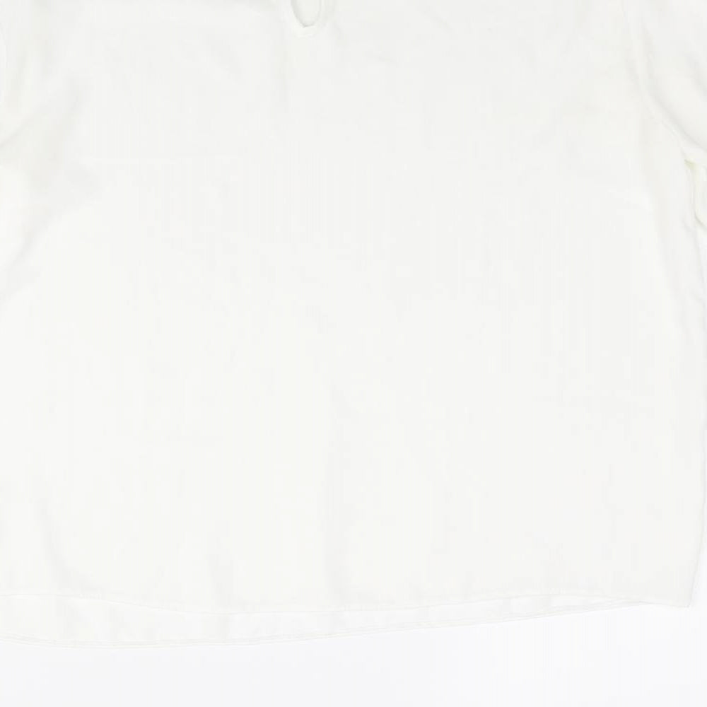 Womens UK Size M Lipsy White Basic Blouse