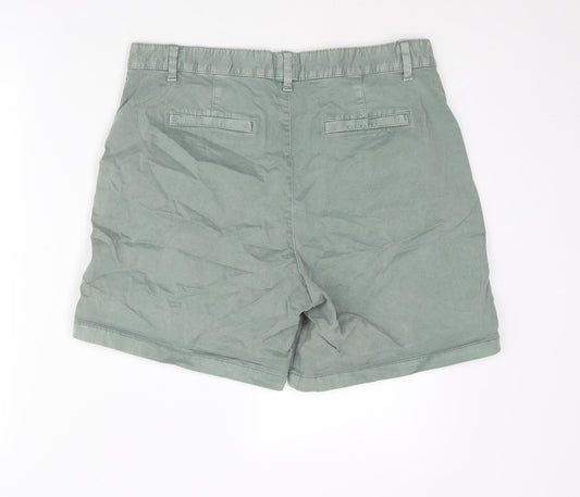 Gap Womens Green Cotton Basic Shorts Size 10 L6 in Regular Zip