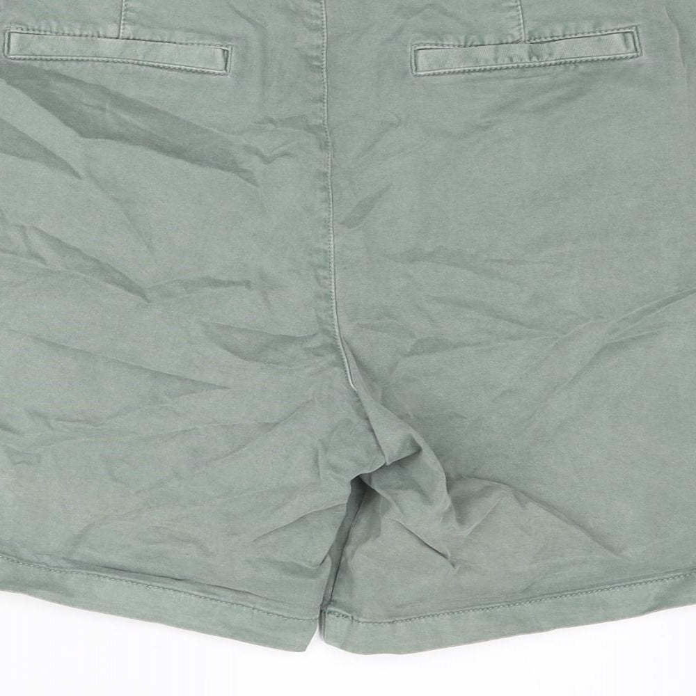 Gap Womens Green Cotton Basic Shorts Size 10 L6 in Regular Zip