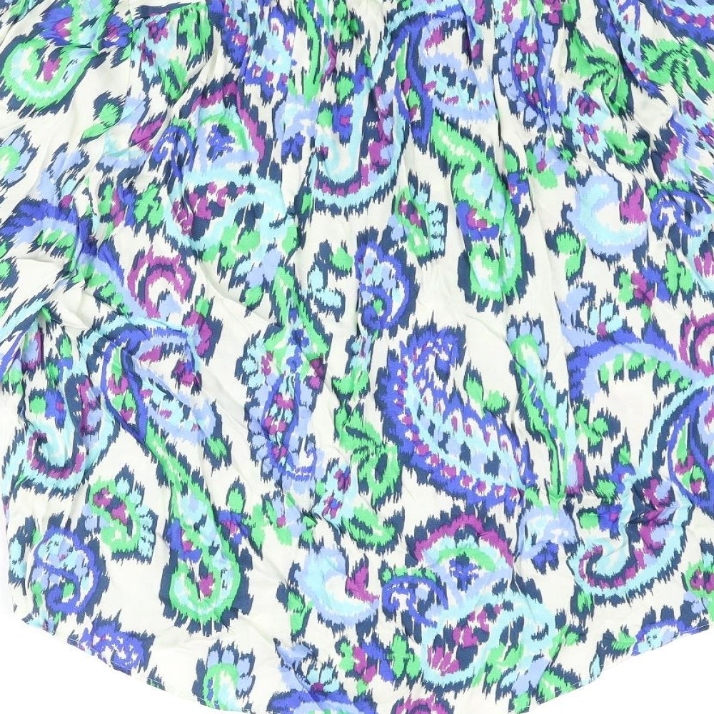 Womens UK Size XS Zara Multicoloured Basic Blouse