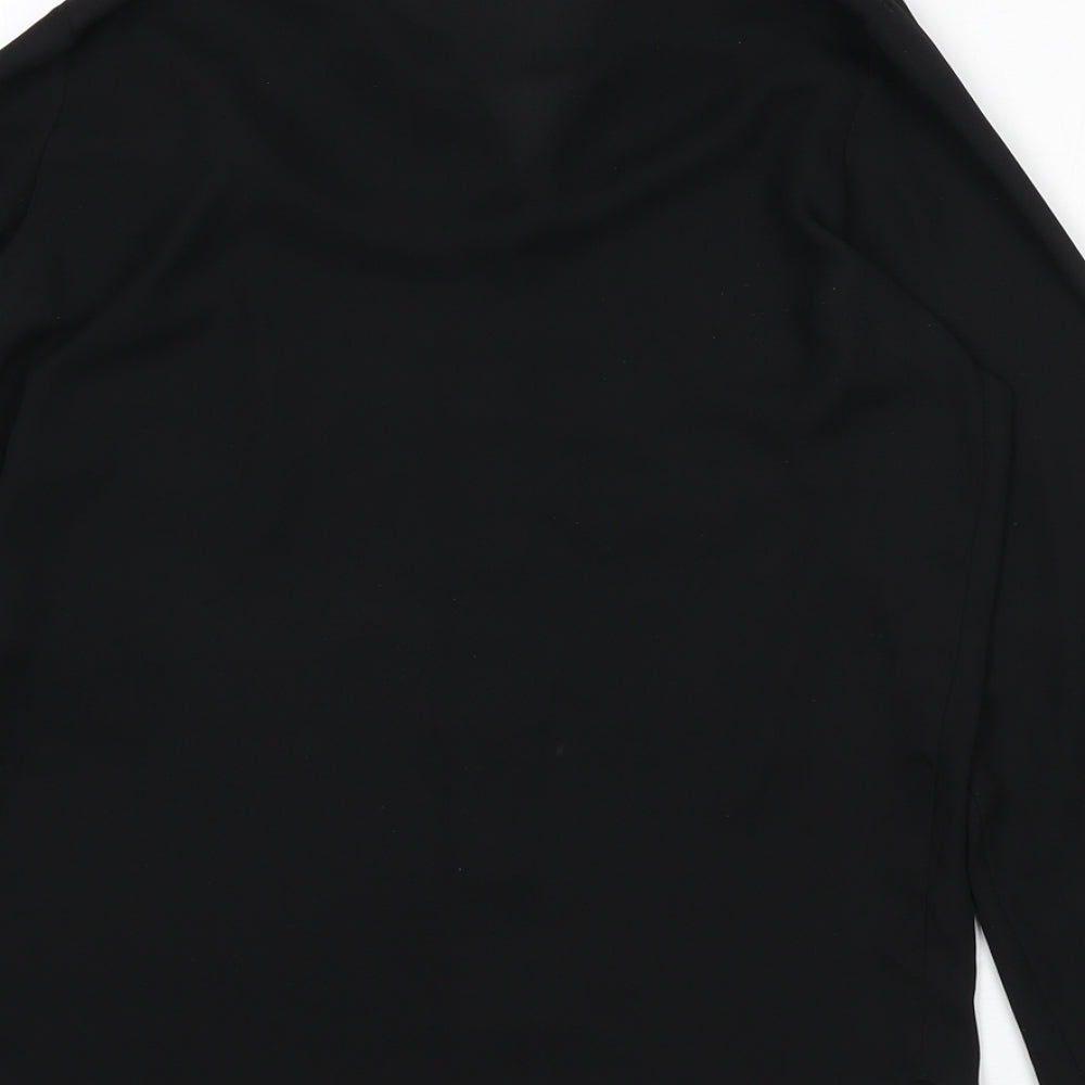 Womens UK Size 8 ASOS Black Basic Button-Up