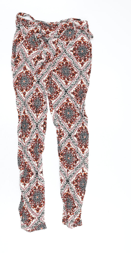 Womens UK Size 8 Dorothy Perkins Regular Fit Multicoloured Trousers