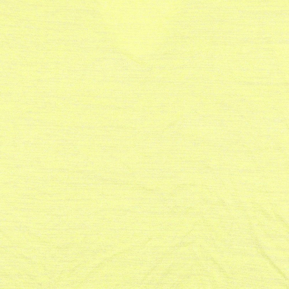 TEMT Womens Yellow V-Neck Acrylic Vest Jumper Size S