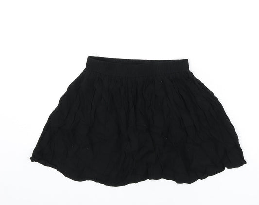 FOREVER 21 Womens Black Polyester Skater Skirt Size S