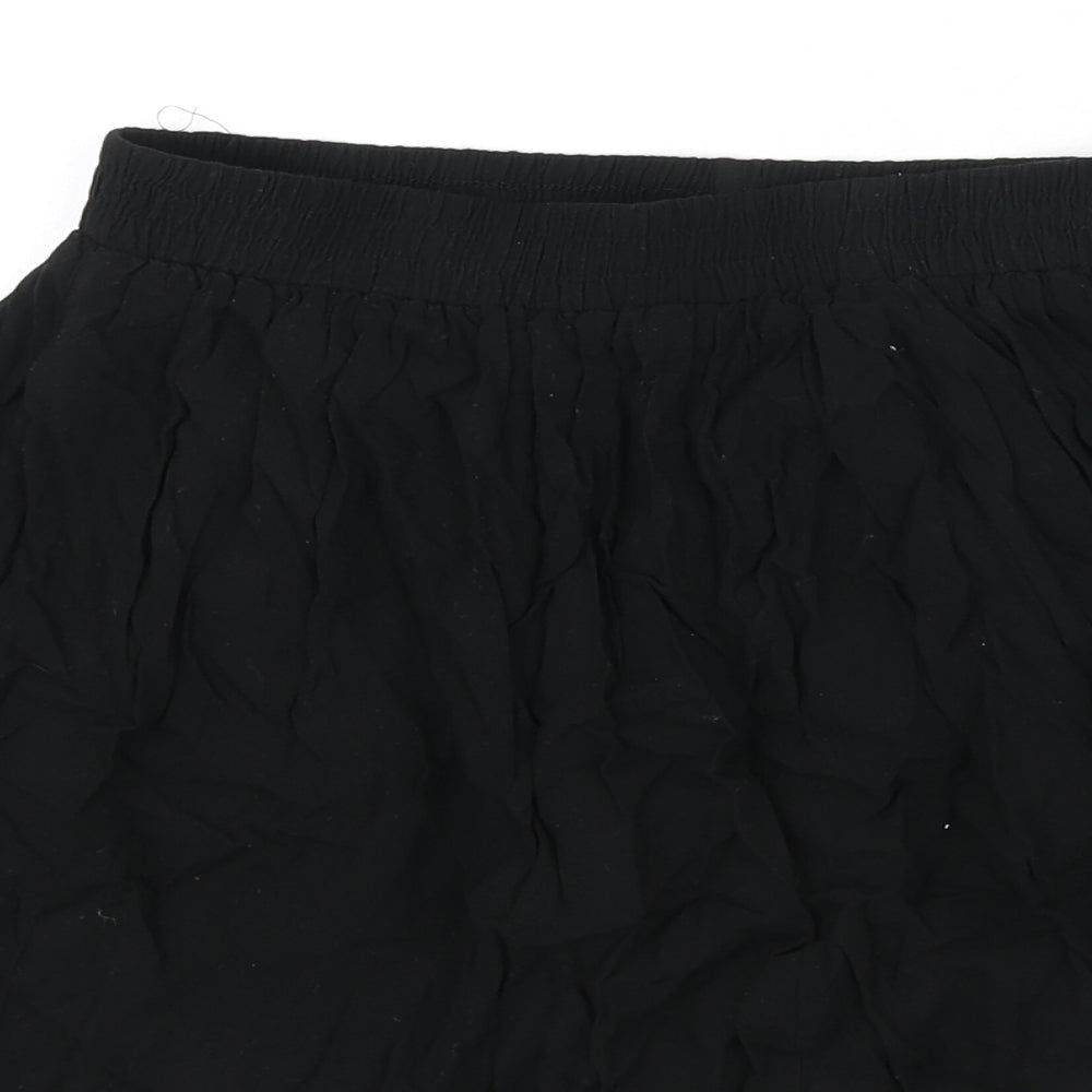 FOREVER 21 Womens Black Polyester Skater Skirt Size S