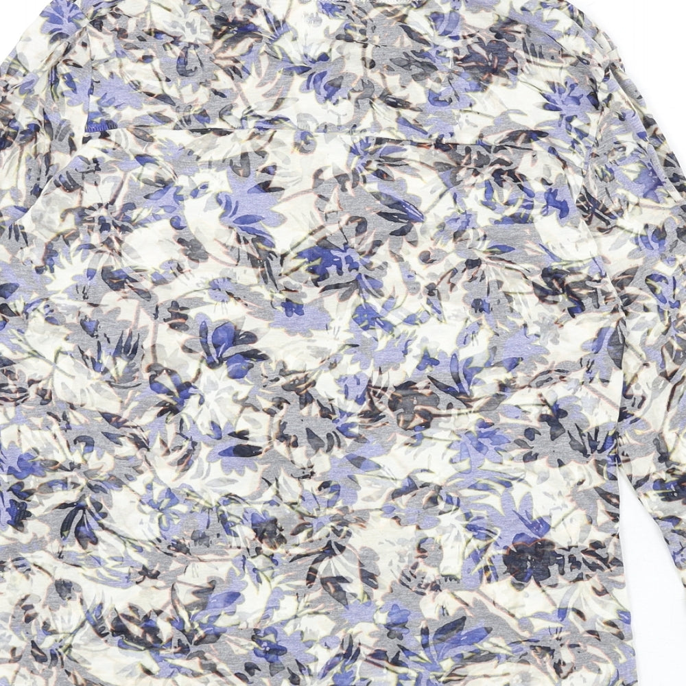 Womens UK Size 10 Per Una Multicoloured Basic Button-Up