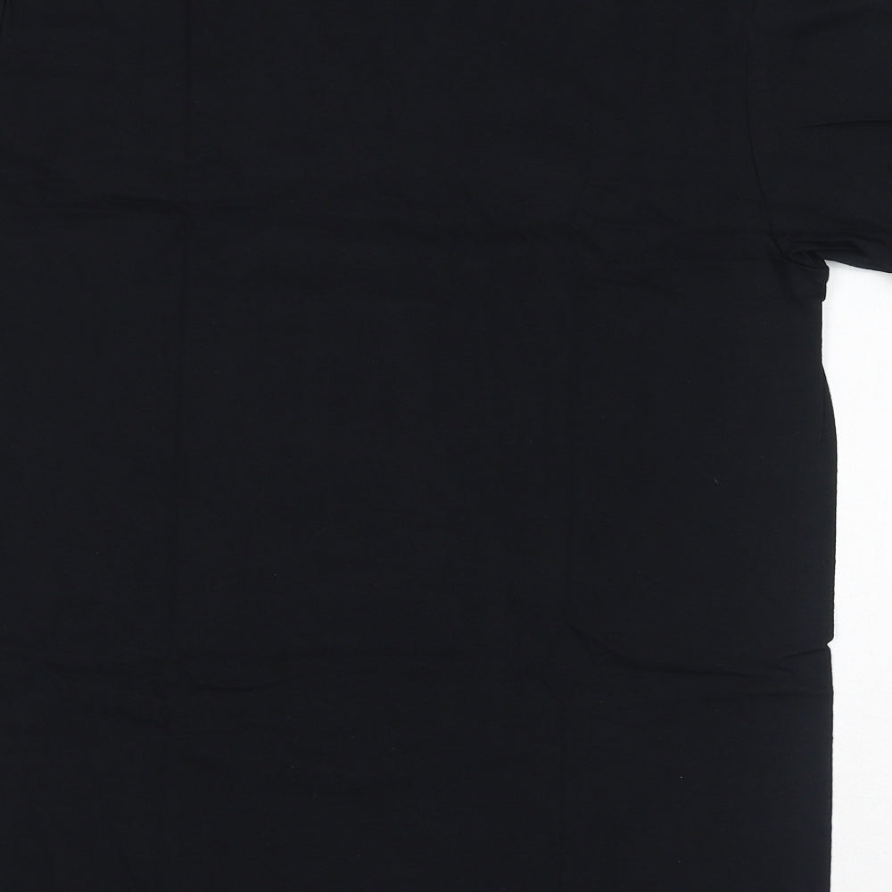 Womens UK Size L Gildan Black Basic T-Shirt