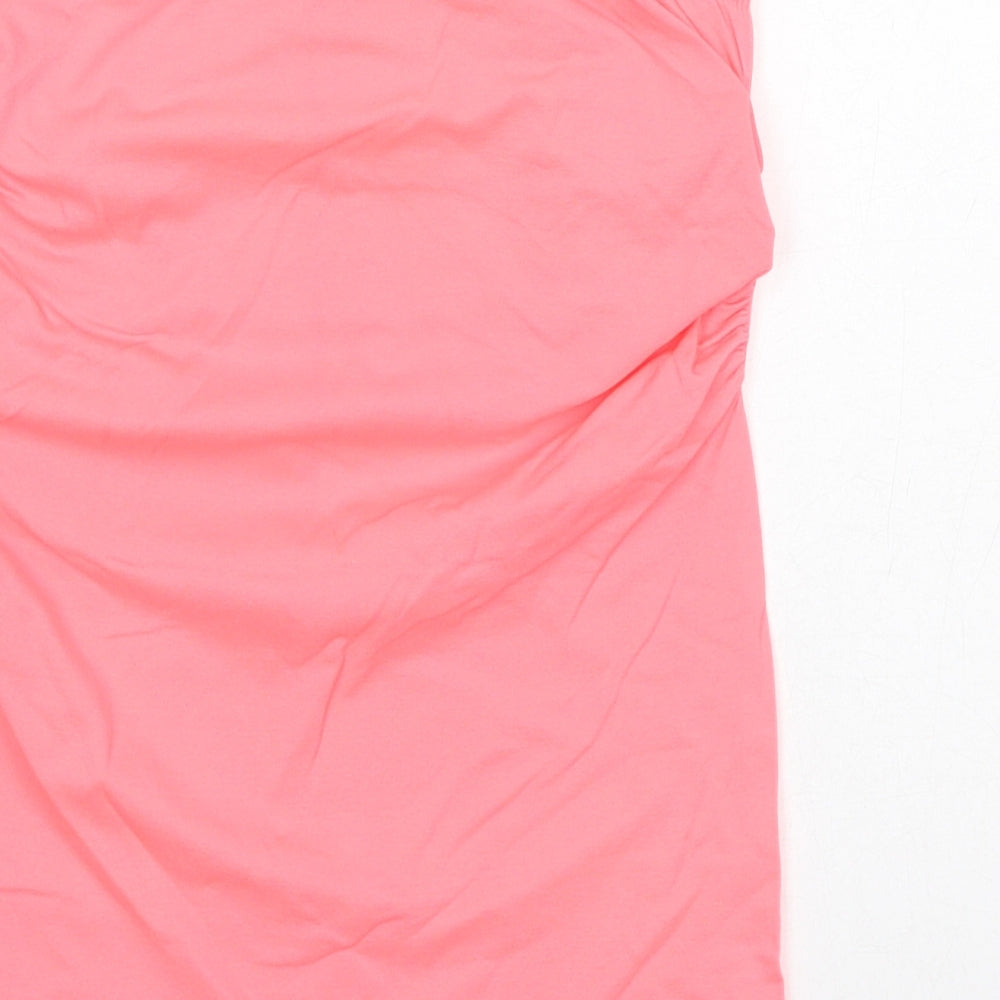 Womens UK Size M New Look Pink Basic Tank