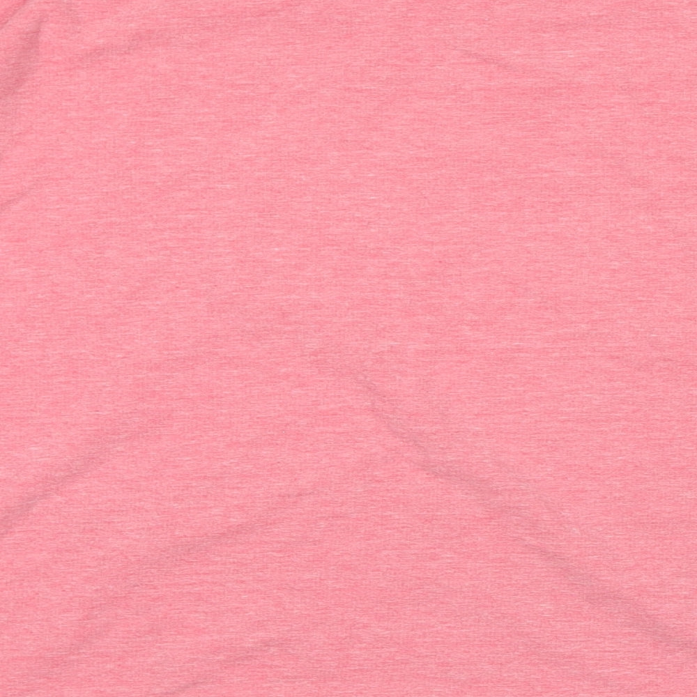 M&Co Womens Pink Cotton Pullover Sweatshirt Size 14 Pullover