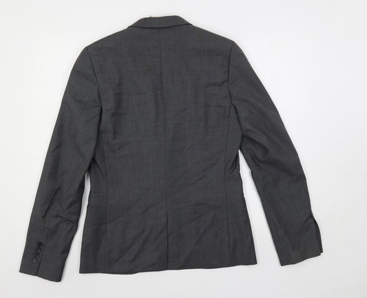 Mens UK Size 38 Topman Regular Grey Suit Jacket