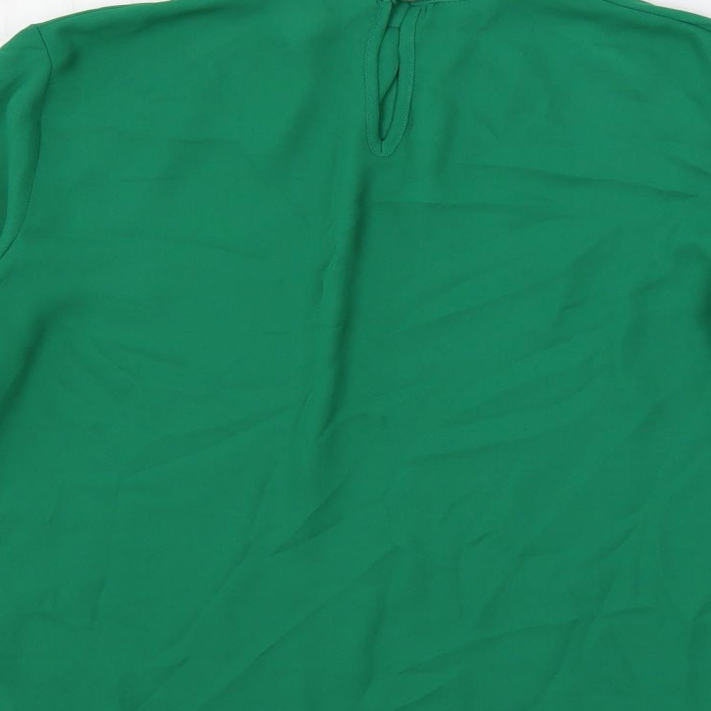 Womens UK Size 4 Dorothy Perkins Green Basic Blouse