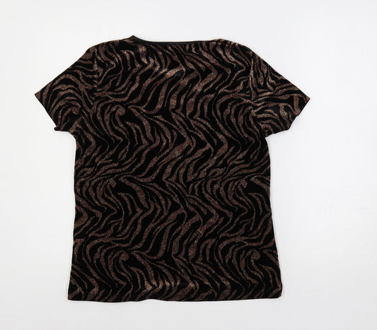 Womens UK Size M Anna Rose Black Basic Blouse
