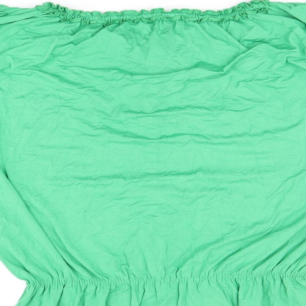 Womens UK Size 12 HEINE Green Basic Blouse