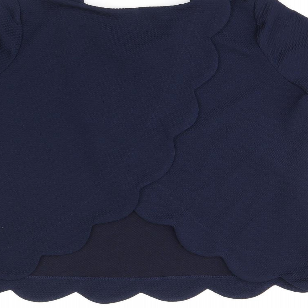 Womens UK Size XL Monteau Blue Basic T-Shirt