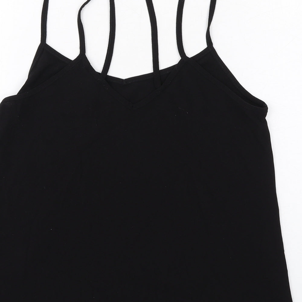 Womens UK Size 8 New Look Black Camisole Tank