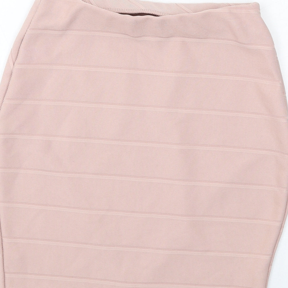 Miss Selfridge Womens Pink Polyester Straight & Pencil Skirt Size 6