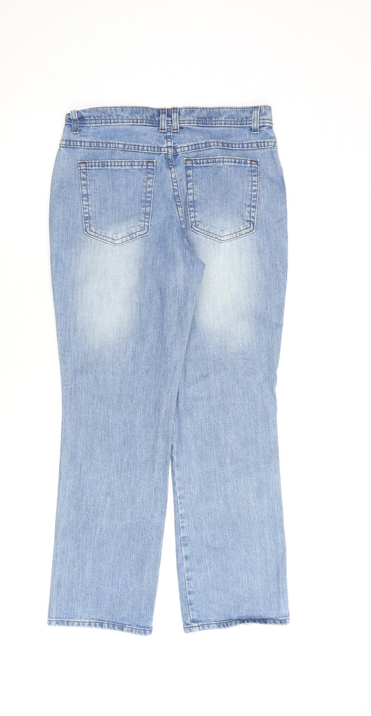 Womens UK Size 10 Marks and Spencer Regular Fit Straight Blue Jeans