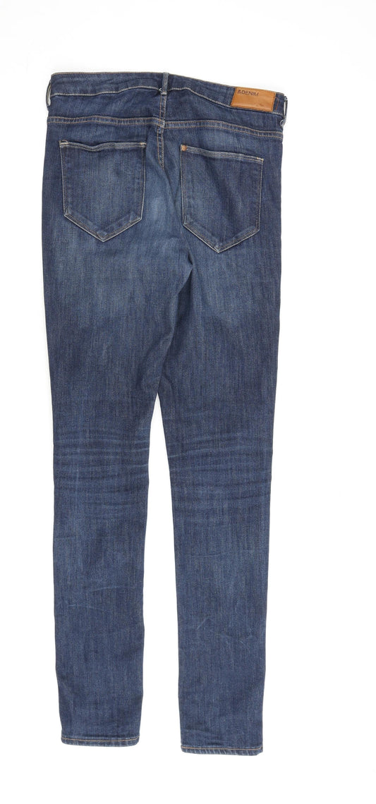 H&M Mens Blue Cotton Skinny Jeans Size 28 in L32 in Regular Zip