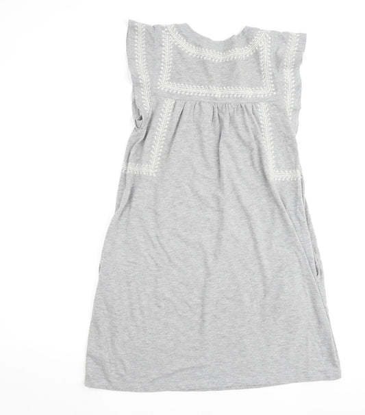 Gap Womens Grey Cotton A-Line Size 2XS Round Neck Pullover