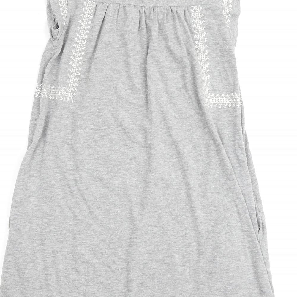 Gap Womens Grey Cotton A-Line Size 2XS Round Neck Pullover