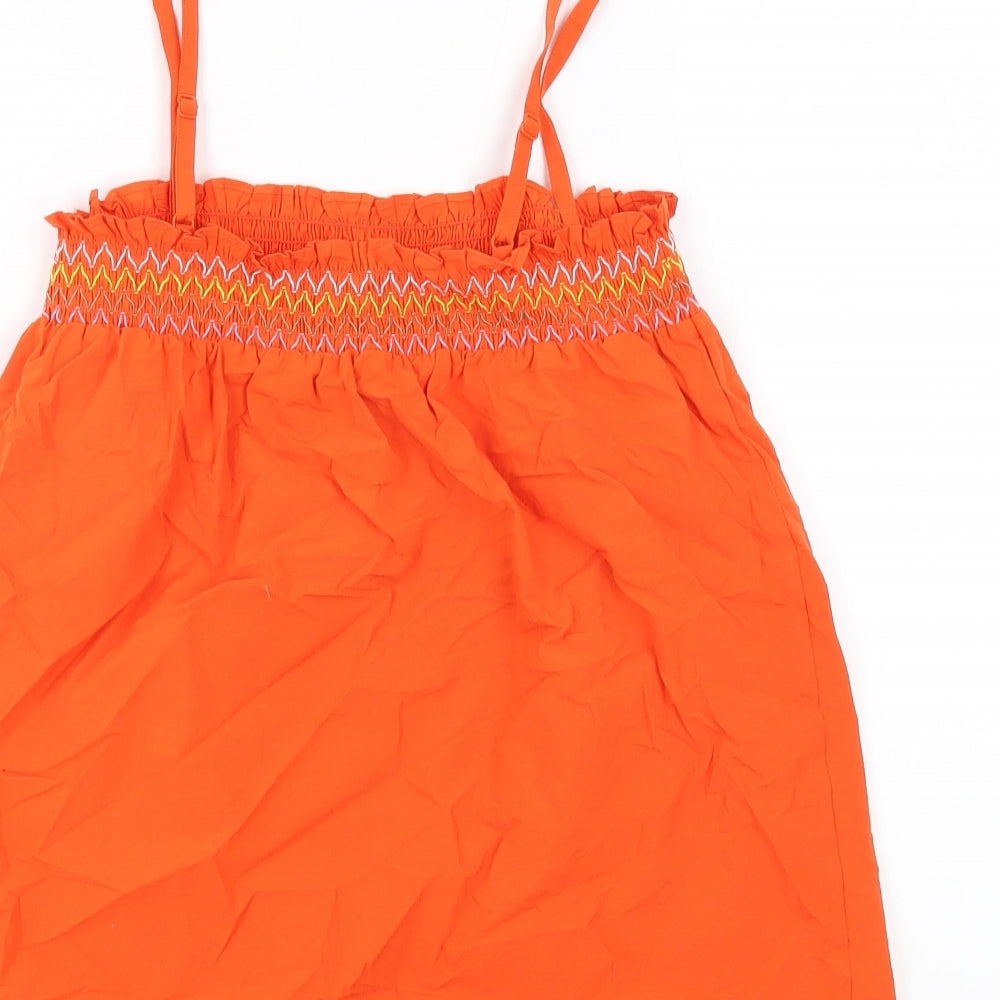 Womens UK Size 8 Marks and Spencer Orange Basic Tank