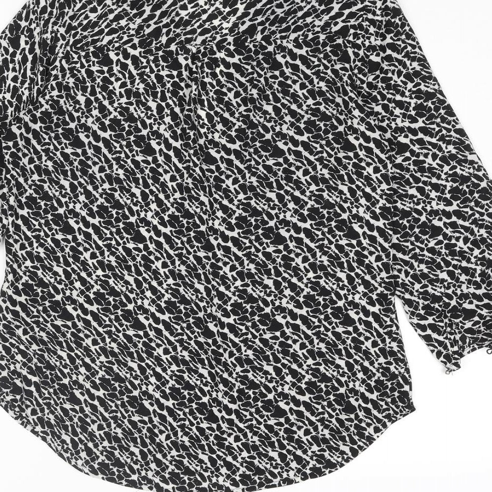 Womens UK Size 4 H&M Black Basic Blouse