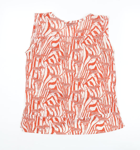 Womens UK Size XS H&M Orange Basic Blouse