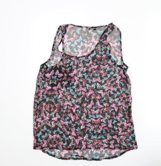 Womens UK Size 10 New Look Multicoloured Basic Blouse