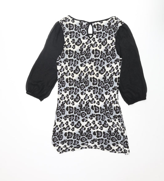 Womens UK Size 8 NEXT Multicoloured Tunic Blouse