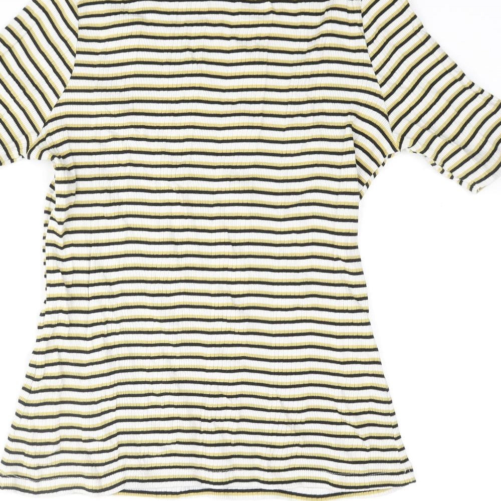 Womens UK Size 12 Marks and Spencer Multicoloured Basic T-Shirt