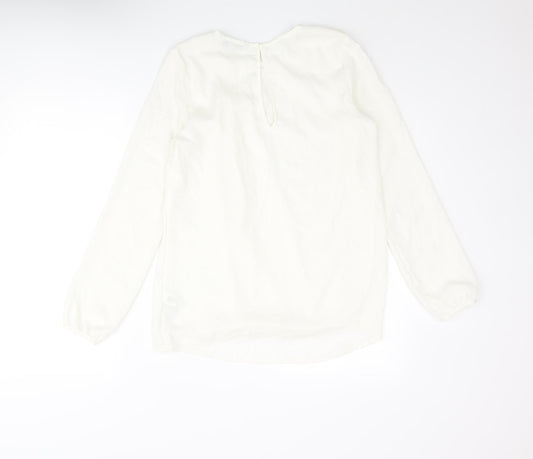 Womens UK Size 6 NEXT Ivory Basic Blouse