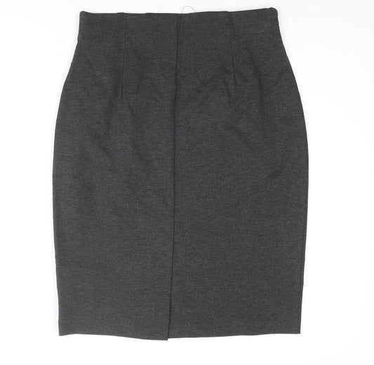 Marks and Spencer Womens Grey Viscose Straight & Pencil Skirt Size 10