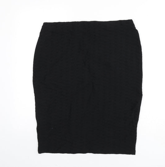 Marks and Spencer Womens Black Polyamide Bandage Skirt Size 14